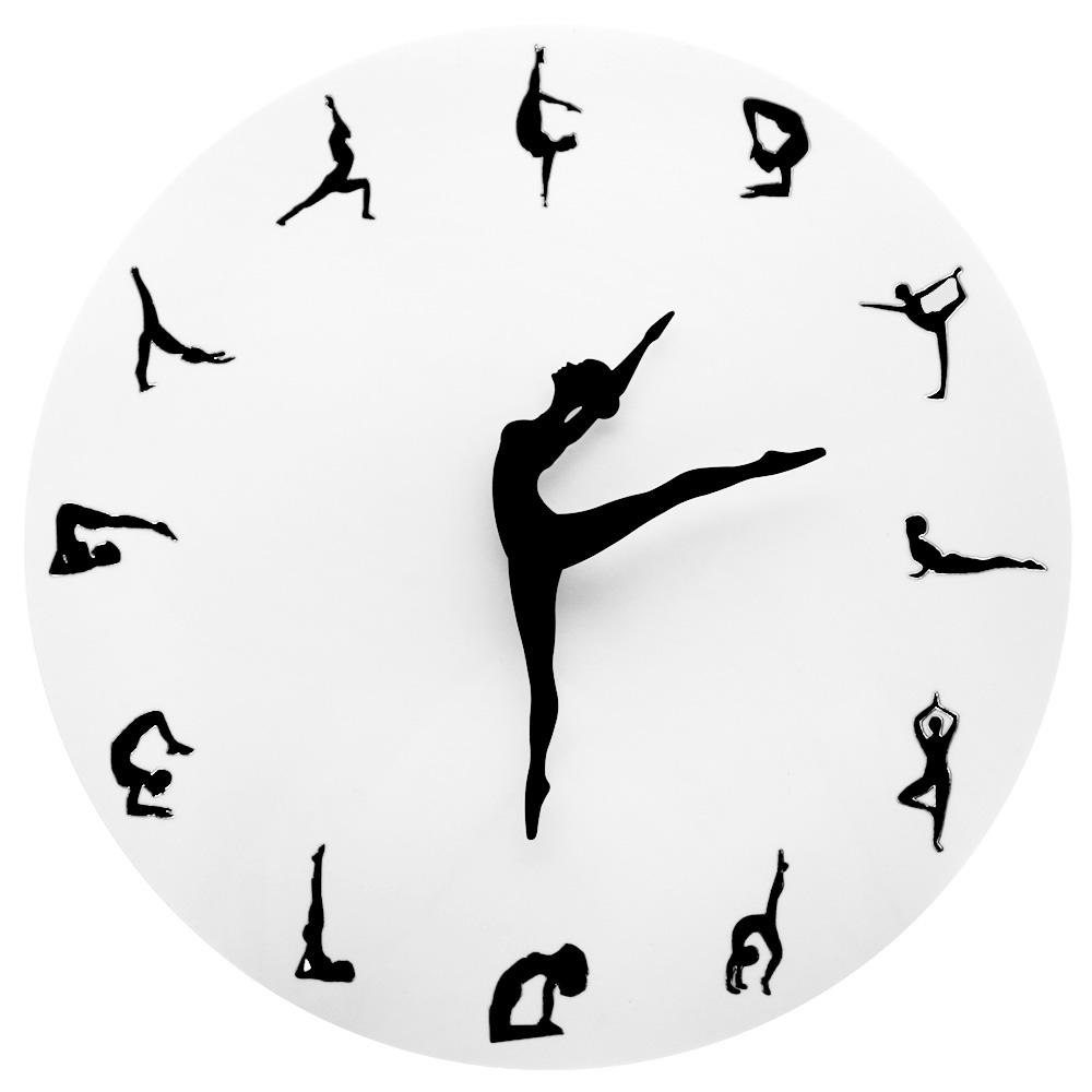 Yoga Fitness Watch - Yoga Postures Wall Clock GYM Fitness