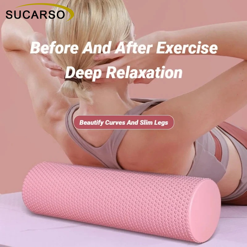 Yoga Fitness Massage - 30x10cm EVA Textured Foam Roller Muscle