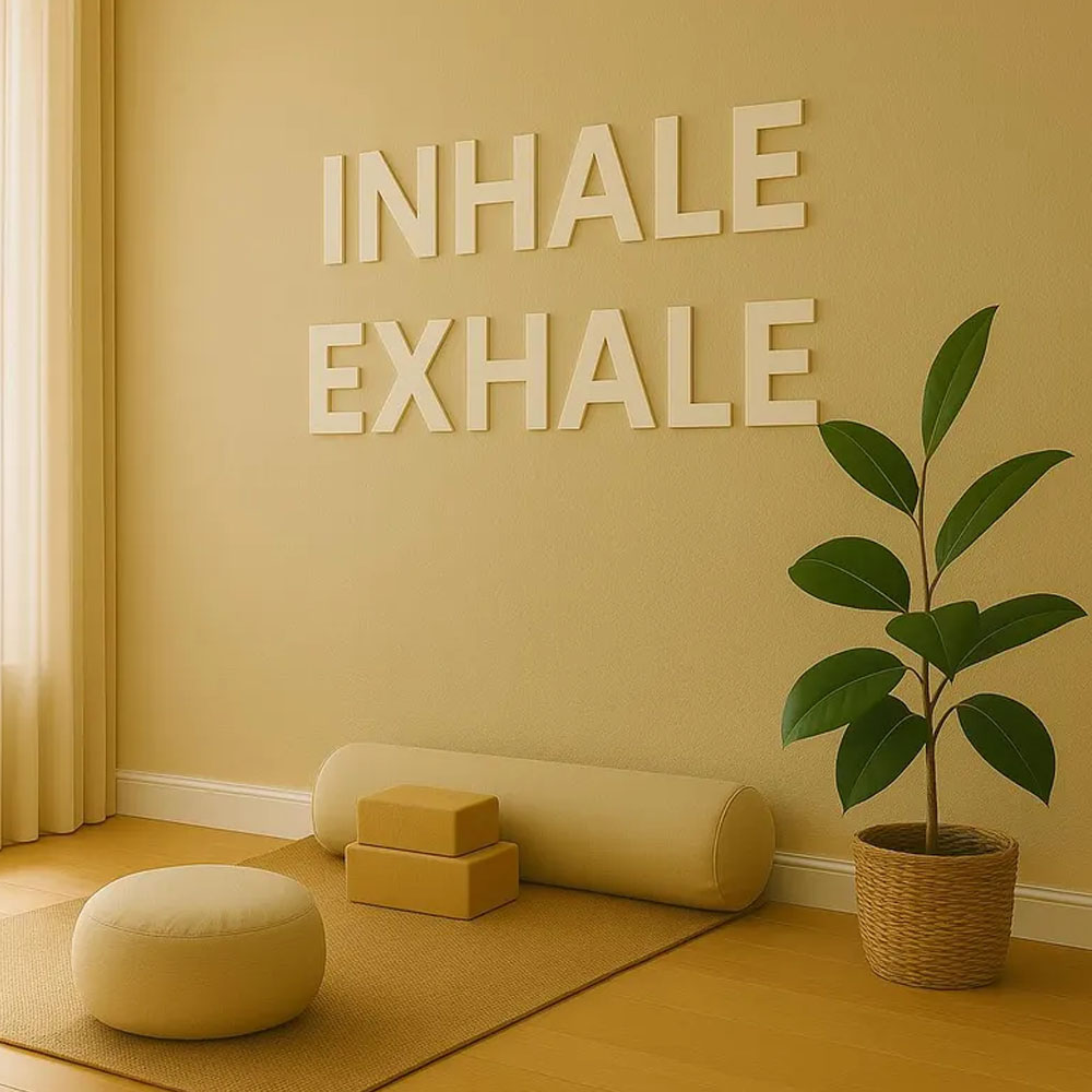 Yoga Fitness Rooms - INHALE EXHALE Wall Sign Yoga Studio