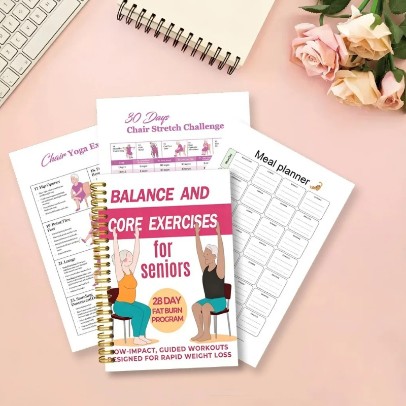 Yoga Fitness Journal - Chair Yoga Exercise Notebook For Seniors