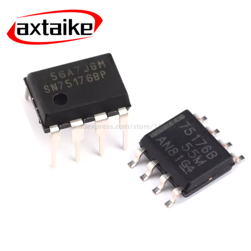 Dip Bar Parallel - 10PCS SN75176BP DIP-8 SN75176BDR 75176B SOIC-8