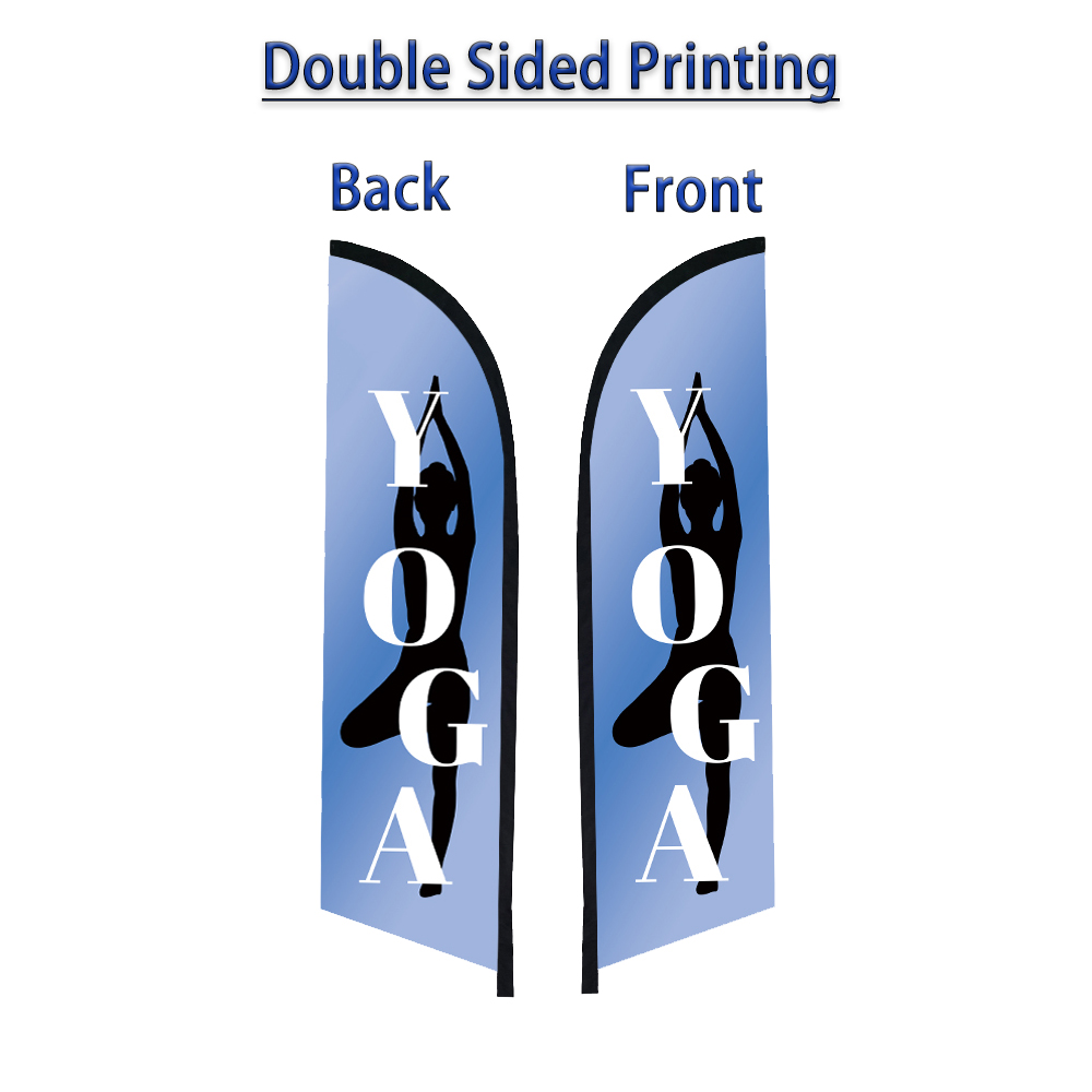 Yoga Fitness Promotion - Yoga Flag Double Sided Feather Banner