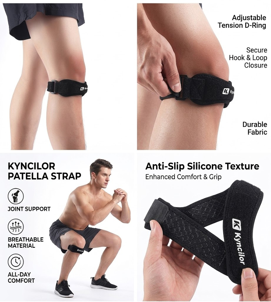 Knee Sleeve Compression - 1 Sports Leg Sleeve, Full Leg