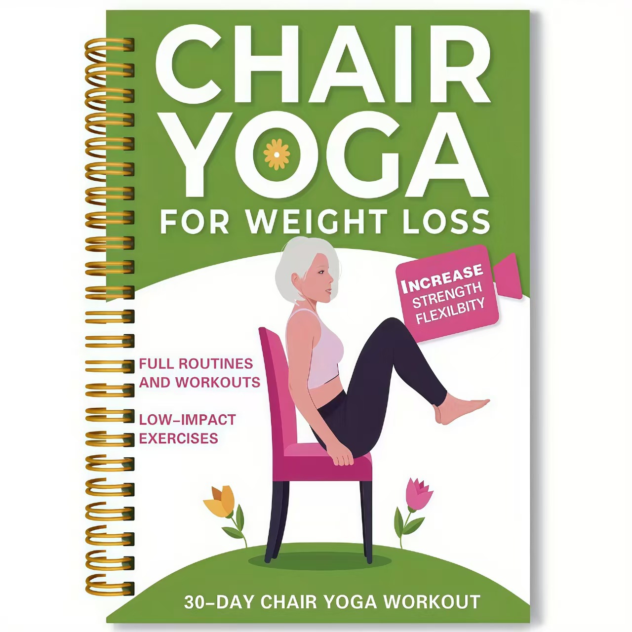 Yoga Fitness Journal - Chair Yoga Exercise Notebook For Seniors
