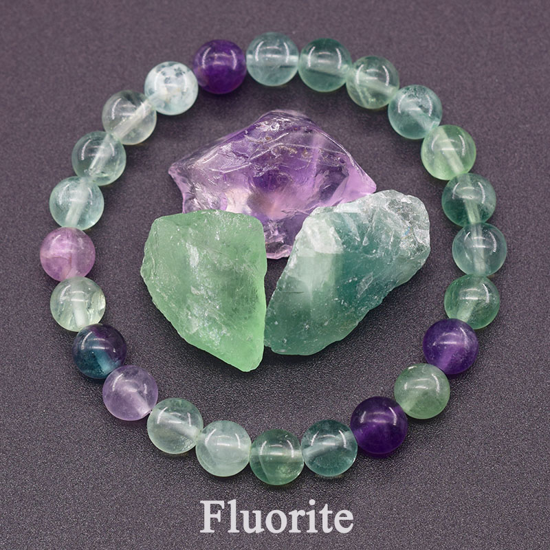 Yoga Fitness Gifts - Original Fluorite Bracelet with Natural Stone