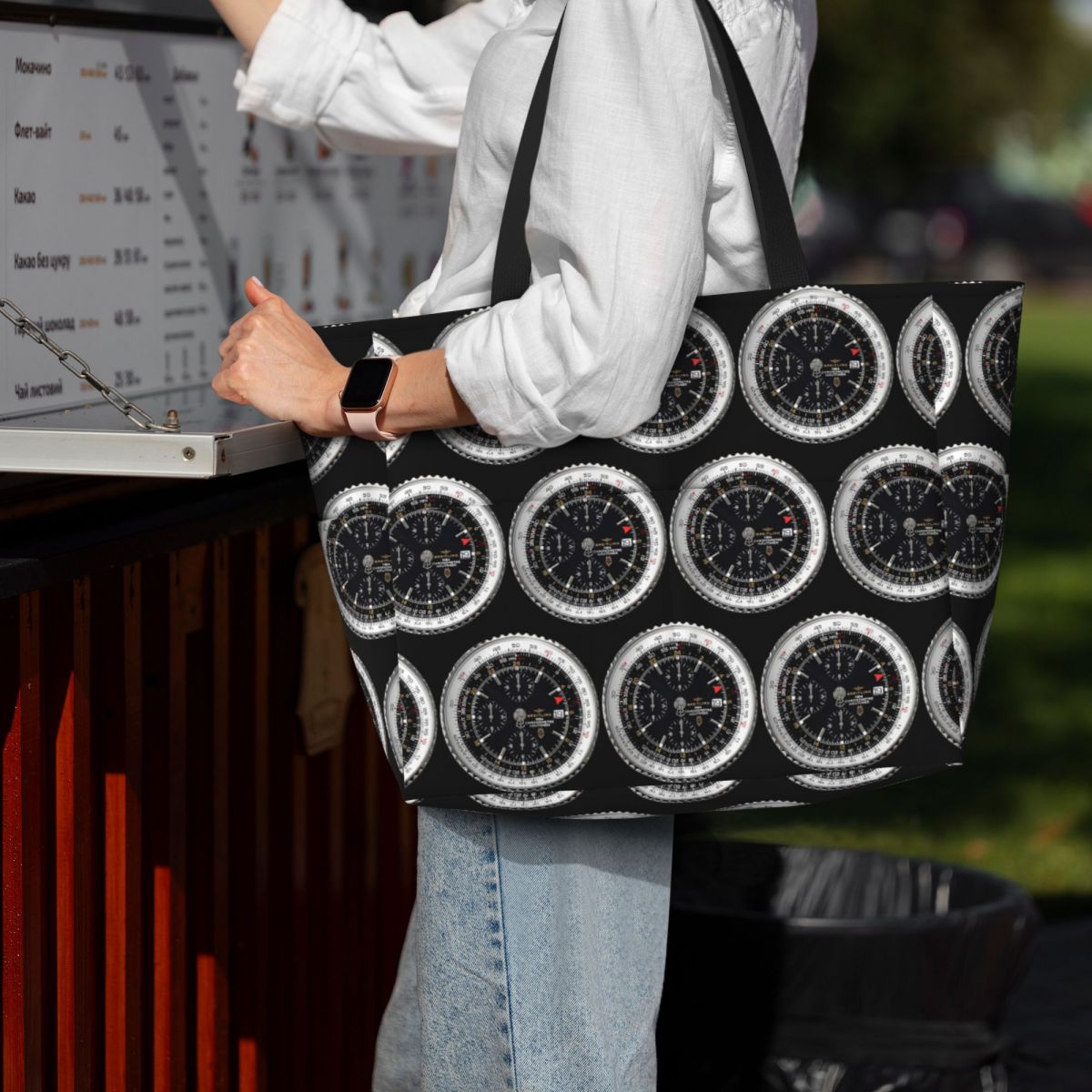 Yoga Fitness Watch - Luxury Watch Face Beach Tote Bag