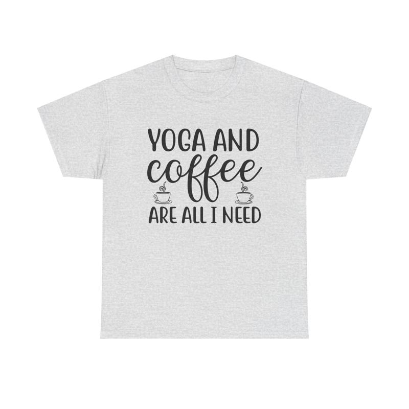 Yoga and Coffee T Shirt funny  - огляд і ціна Yoga Fitness Quotes
