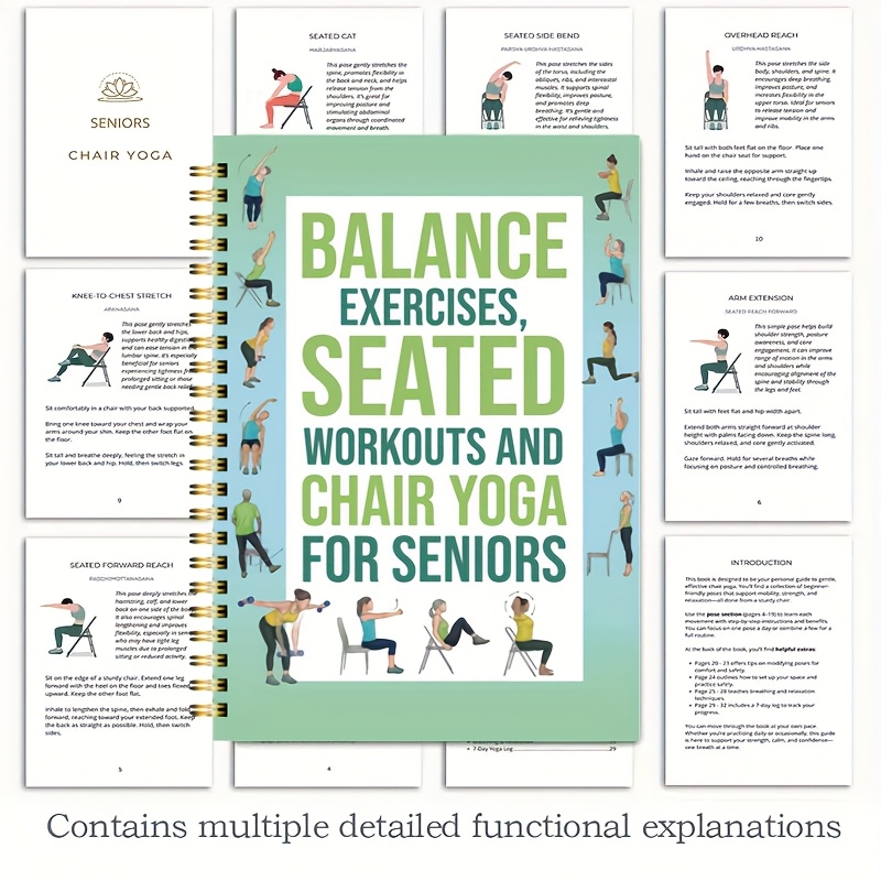 Chair Yoga Exercise Notebook F - огляд і ціна Yoga Fitness Journal