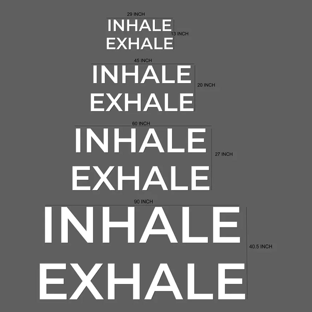 INHALE EXHALE Wall Sign Yoga S - огляд і ціна Yoga Fitness Rooms
