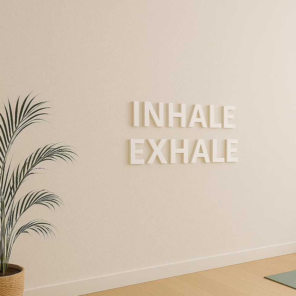 INHALE EXHALE Wall Sign Yoga S - огляд і ціна Yoga Fitness Rooms