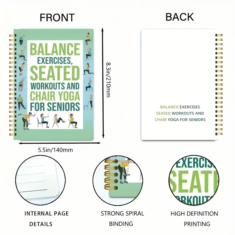 Chair Yoga Exercise Notebook F - огляд і ціна Yoga Fitness Journal