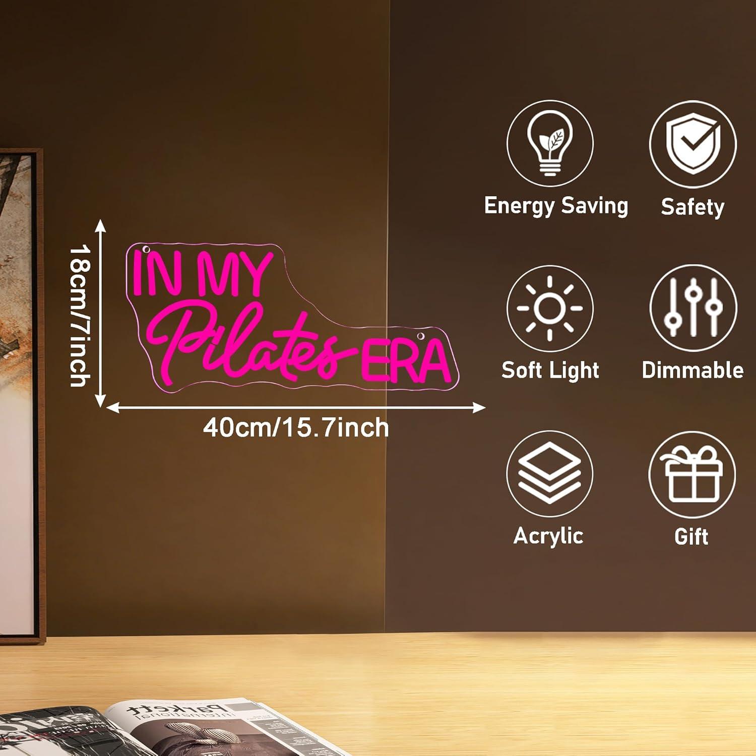 In My Pilates Era Neon Sign Di - огляд і ціна Yoga Fitness Rooms