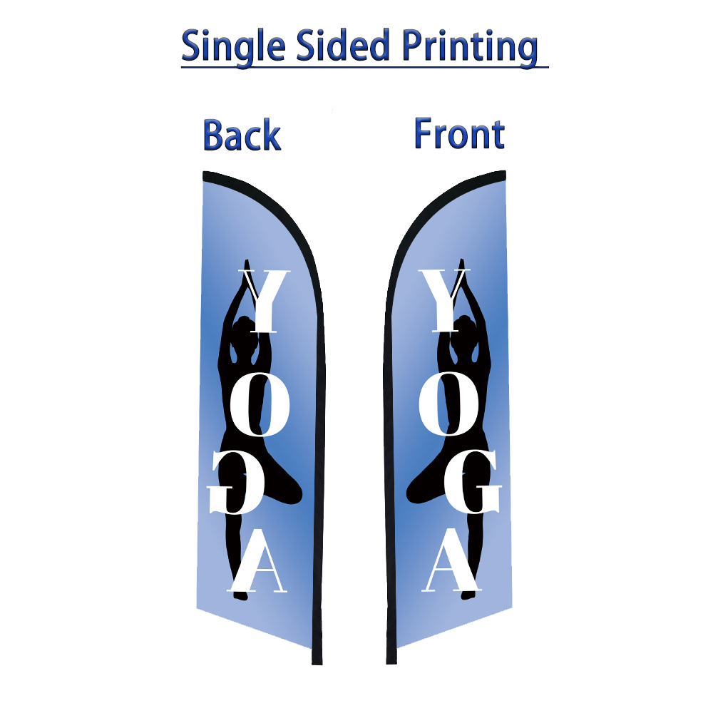 Yoga Flag Double Sided Feather - огляд і ціна Yoga Fitness Promotion