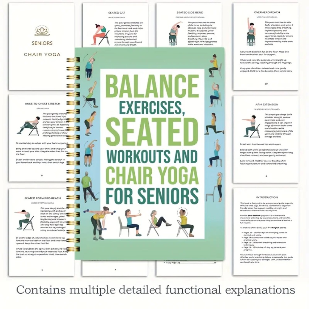 Chair Yoga Exercise Notebook F - огляд і ціна Yoga Fitness Journal