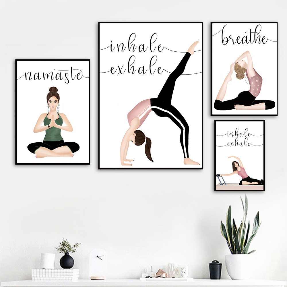 Inhale Exhale Quote Yoga Poste - огляд і ціна Yoga Fitness Quotes
