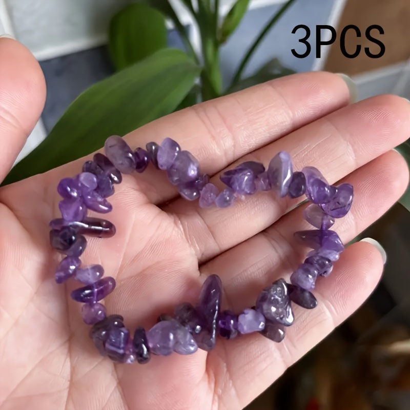3 Pcs/Set Natural Stone Amethy - огляд і ціна Yoga Fitness Gifts