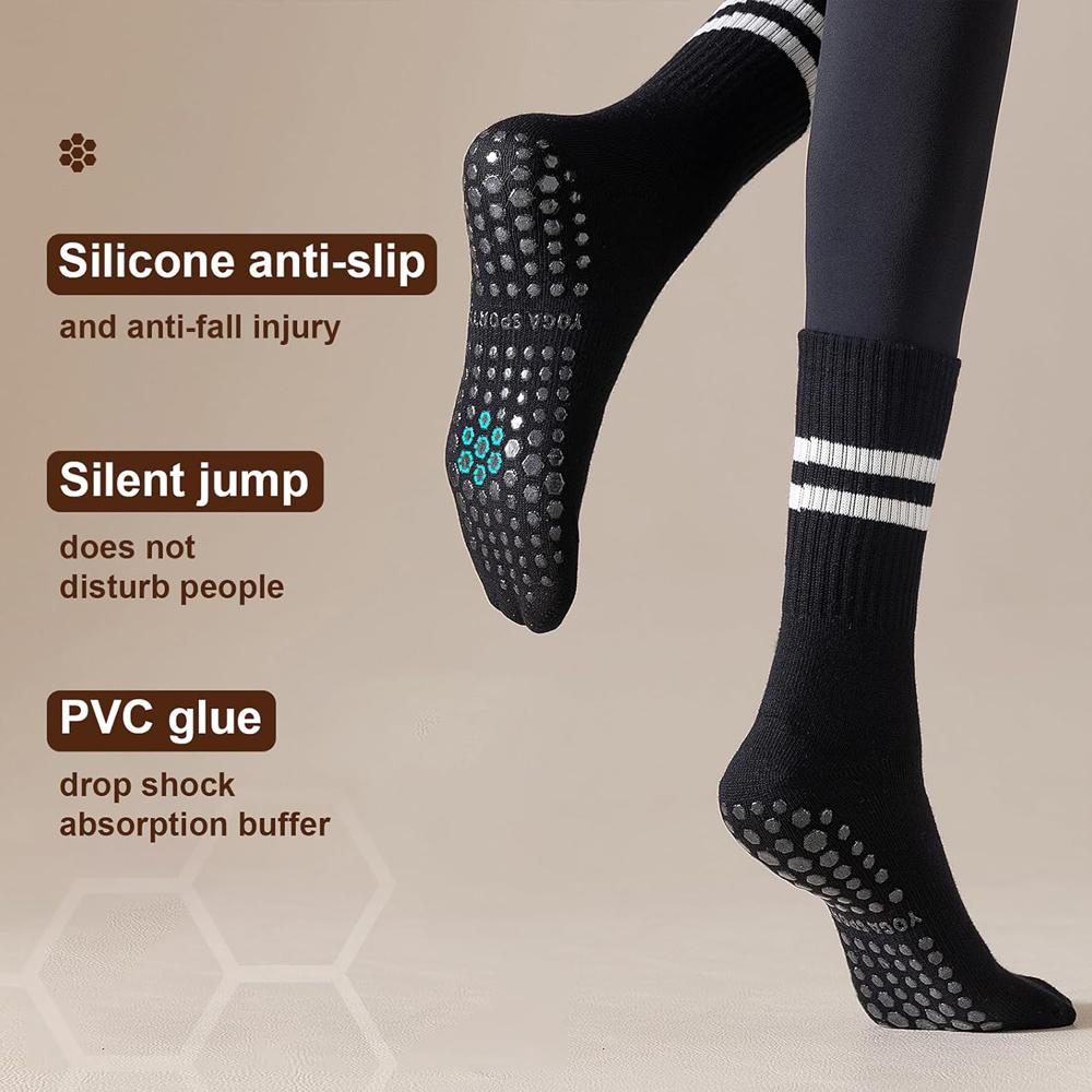 Yoga Pilates Socks with Grips  - огляд і ціна Yoga Dance & Fitness Center Llc
