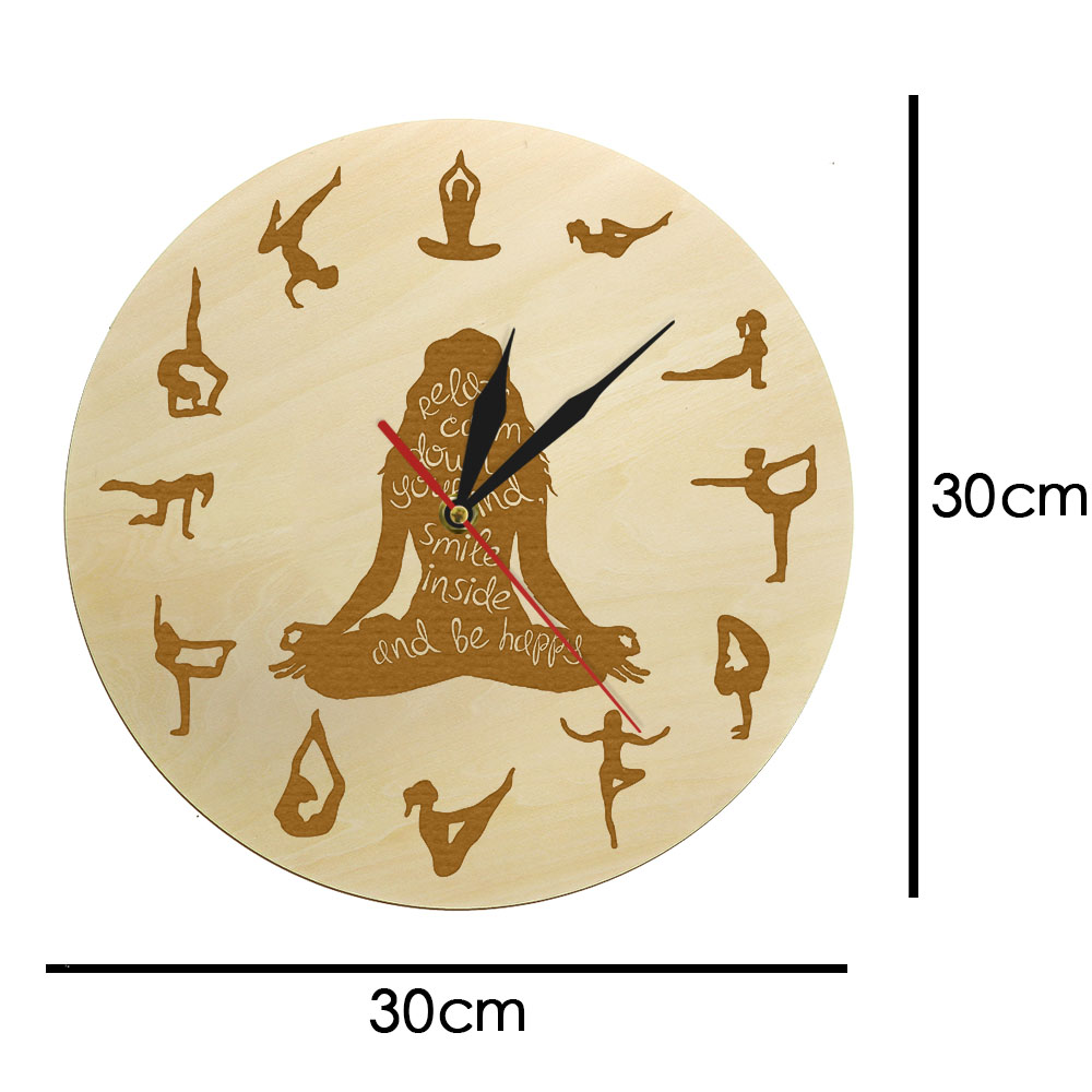 Yoga Pose Wooden Wall Clock Fi - огляд і ціна Yoga Fitness Watch