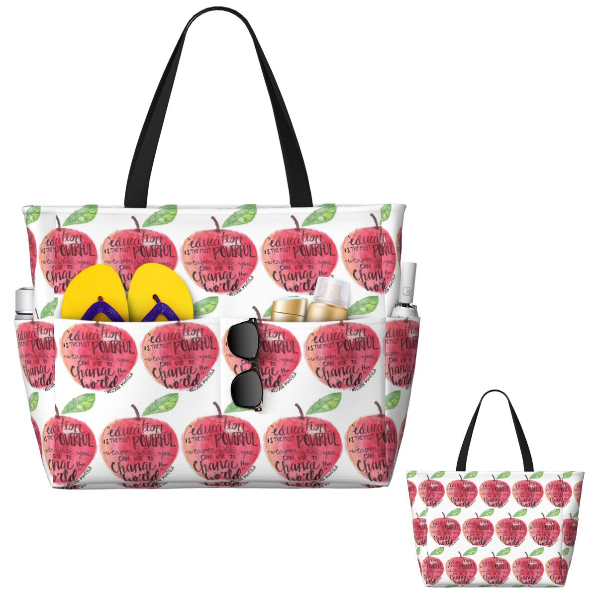 Teacher Quote Beach Tote Bag S - огляд і ціна Yoga Fitness Quotes