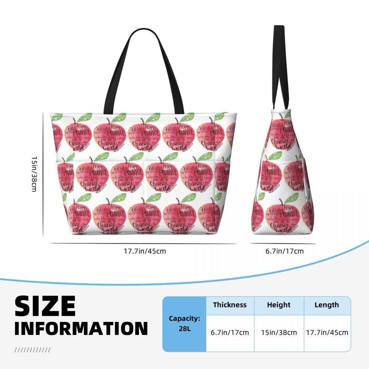 Teacher Quote Beach Tote Bag S - огляд і ціна Yoga Fitness Quotes