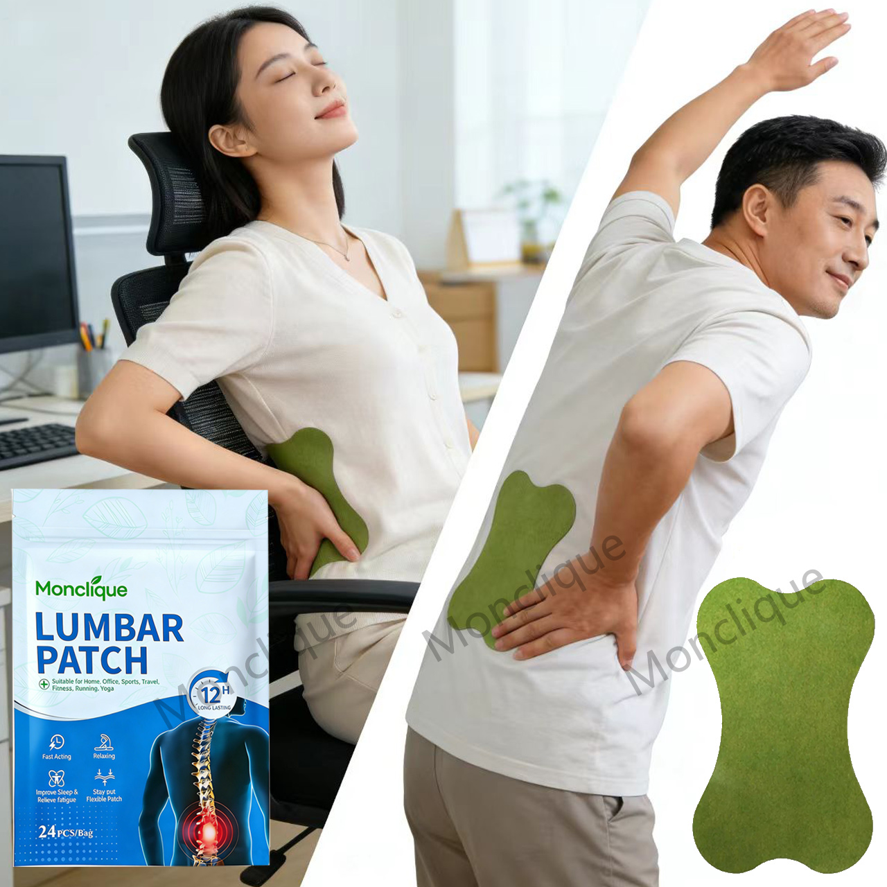24/48PCS Lumbar Patch Back Mas - огляд і ціна Yoga Fitness Promotion