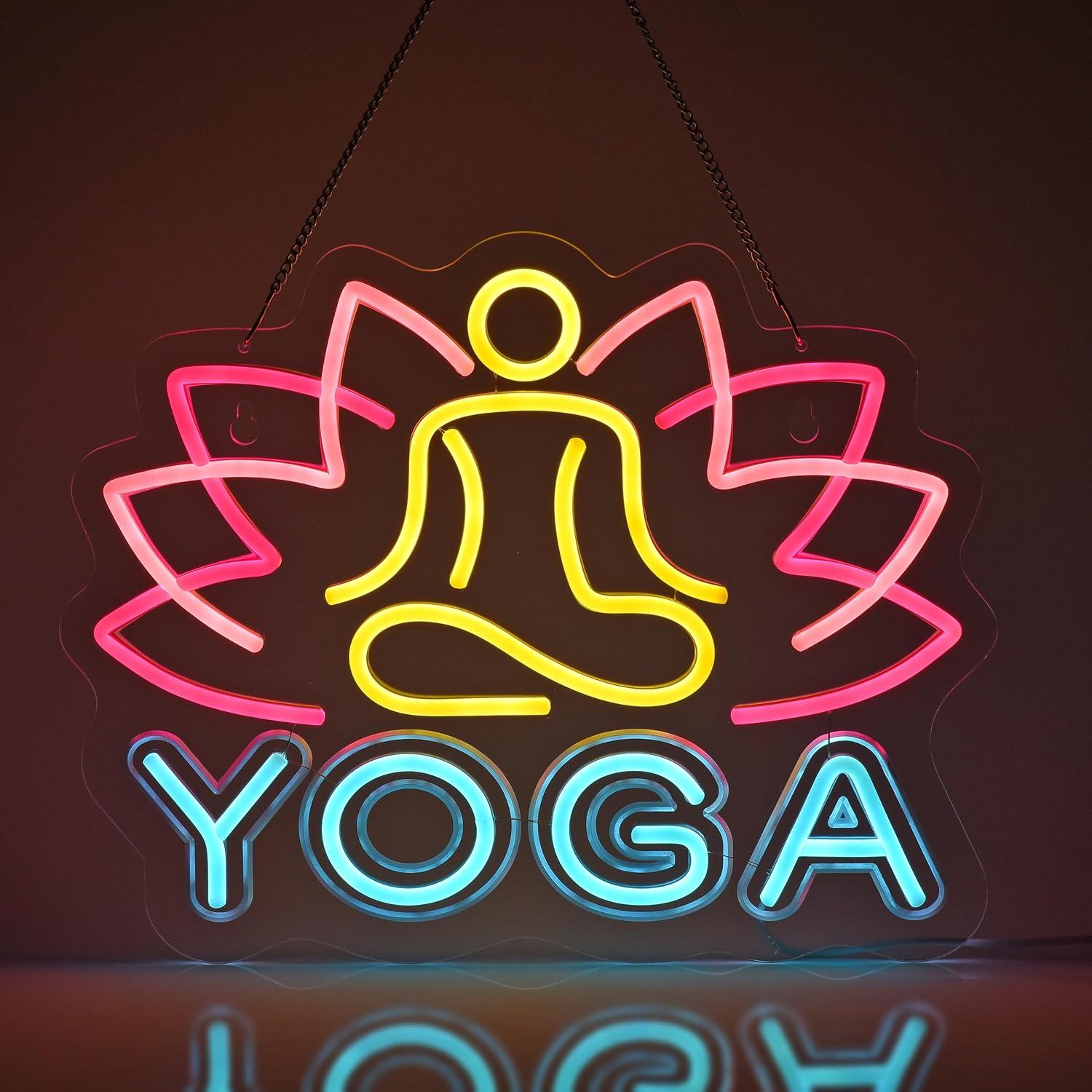Yoga Neon Sign Dimmable LED Ne - огляд і ціна Yoga Fitness Rooms