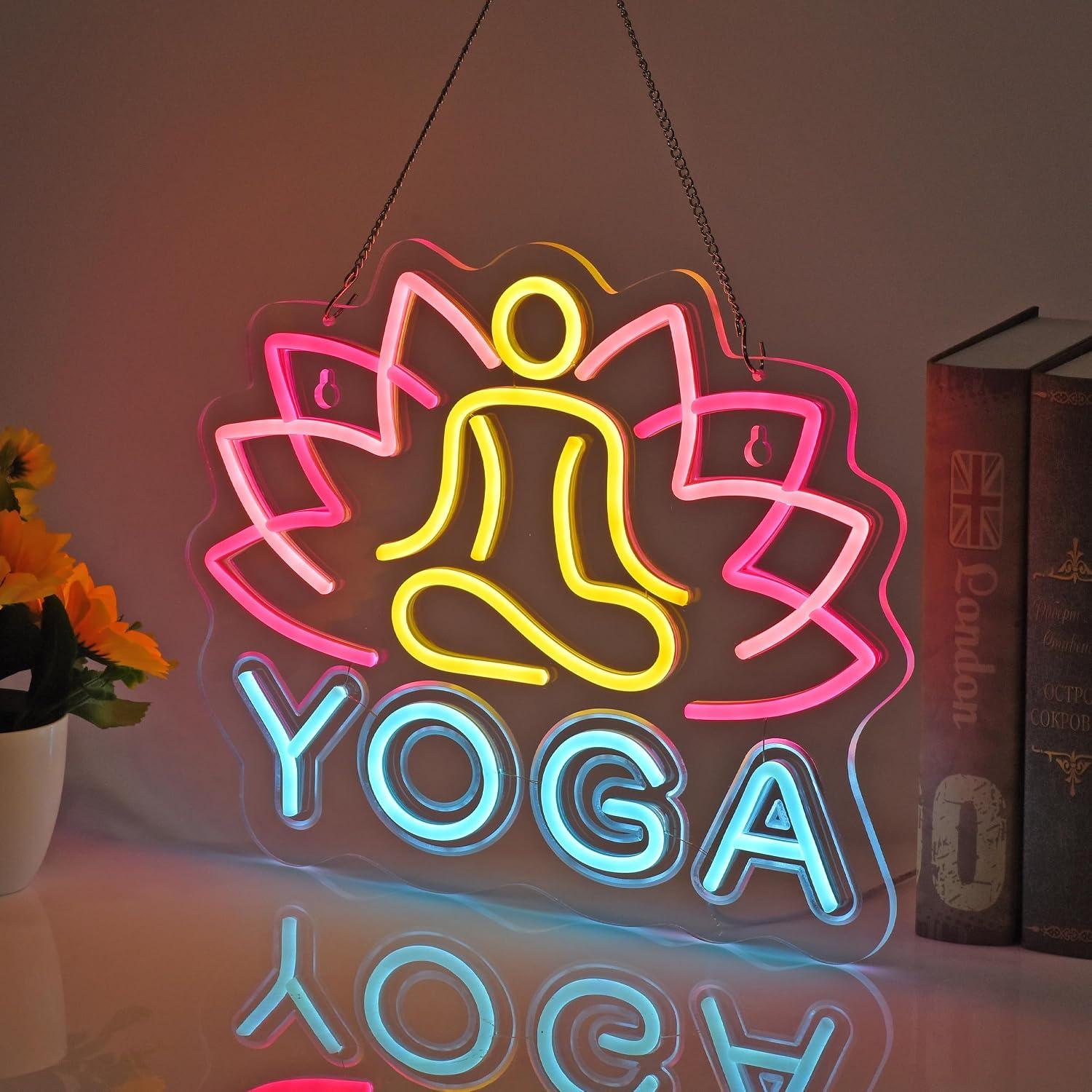 Yoga Neon Sign Dimmable LED Ne - огляд і ціна Yoga Fitness Rooms