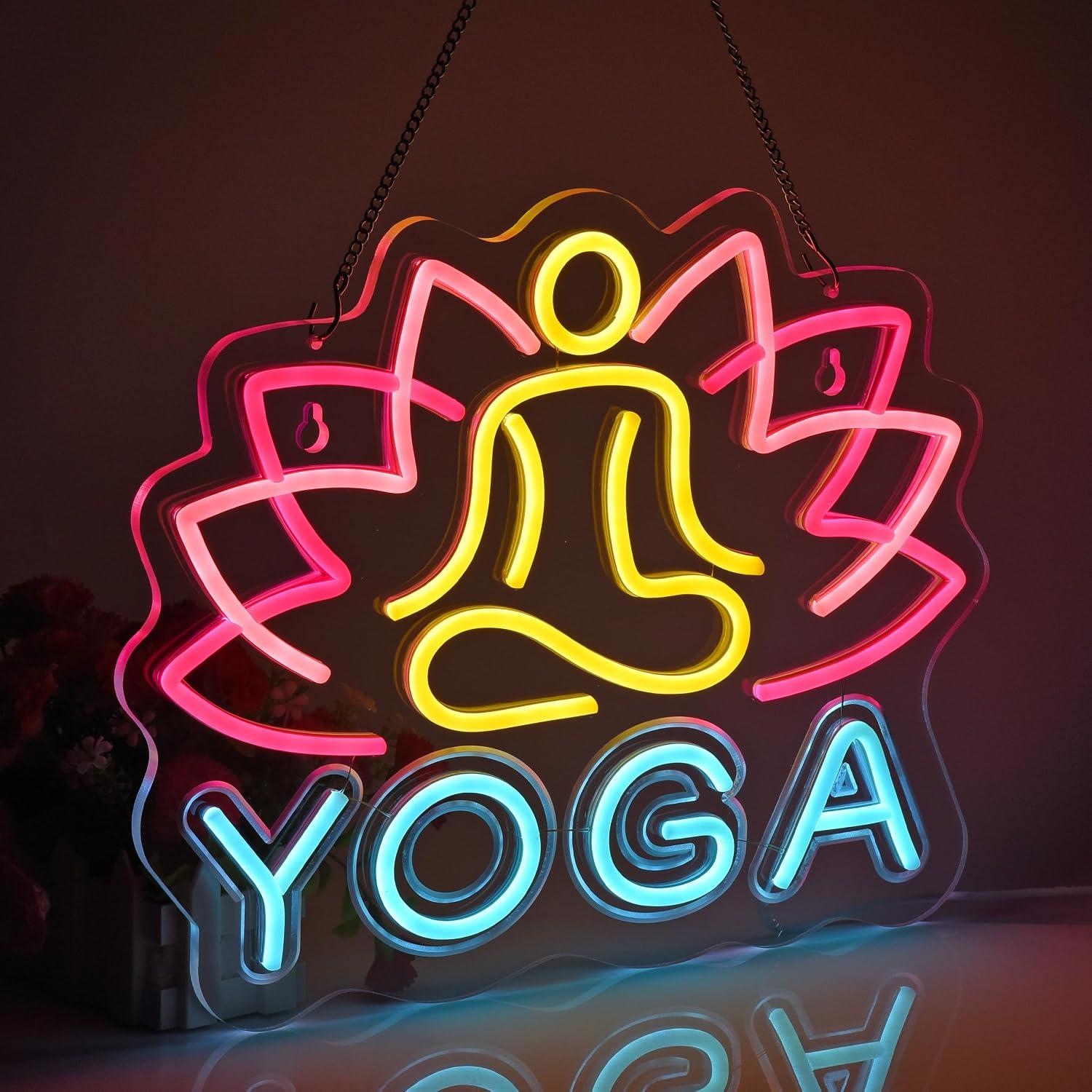 Yoga Neon Sign Dimmable LED Ne - огляд і ціна Yoga Fitness Rooms