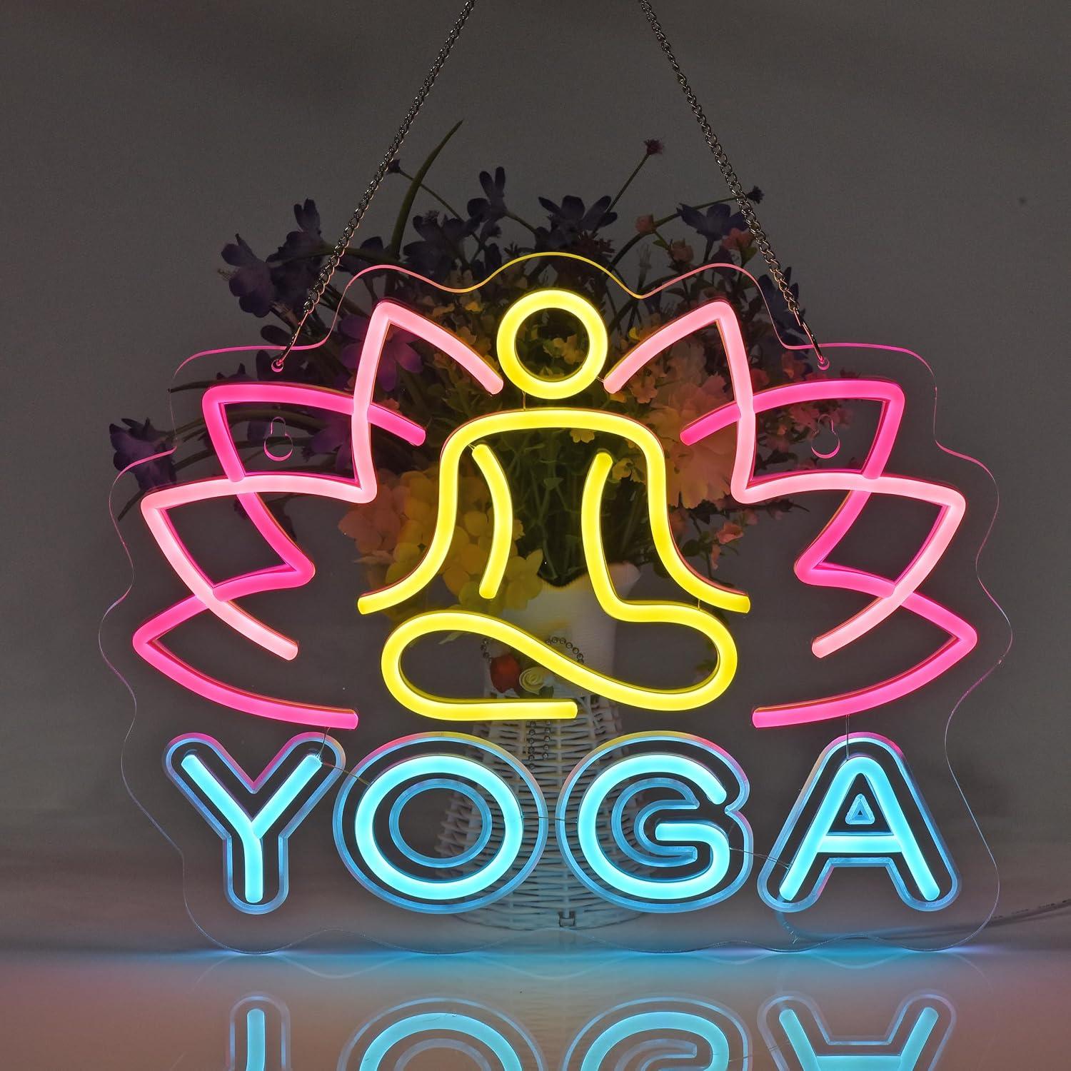 Yoga Neon Sign Dimmable LED Ne - огляд і ціна Yoga Fitness Rooms