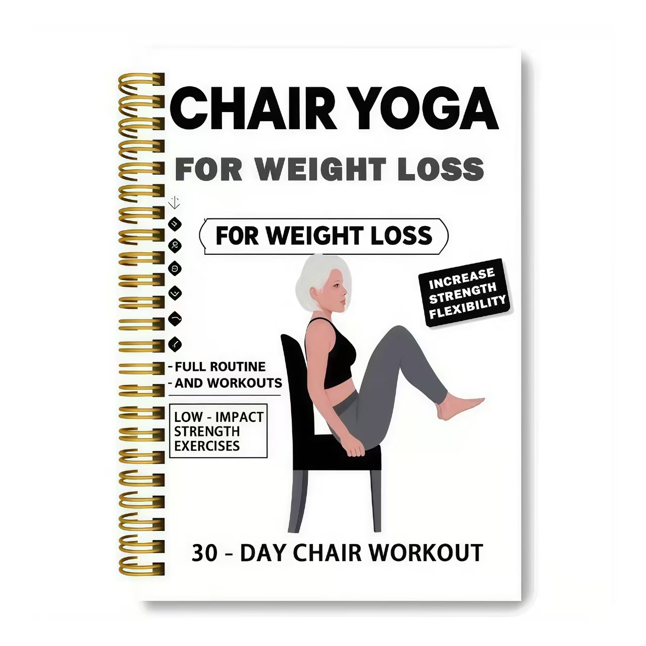 Chair Yoga Exercise Notebook F - огляд і ціна Yoga Fitness Journal