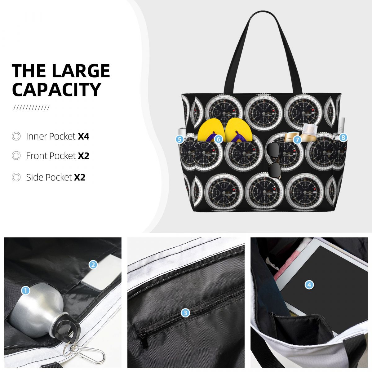 Luxury Watch Face Beach Tote B - огляд і ціна Yoga Fitness Watch